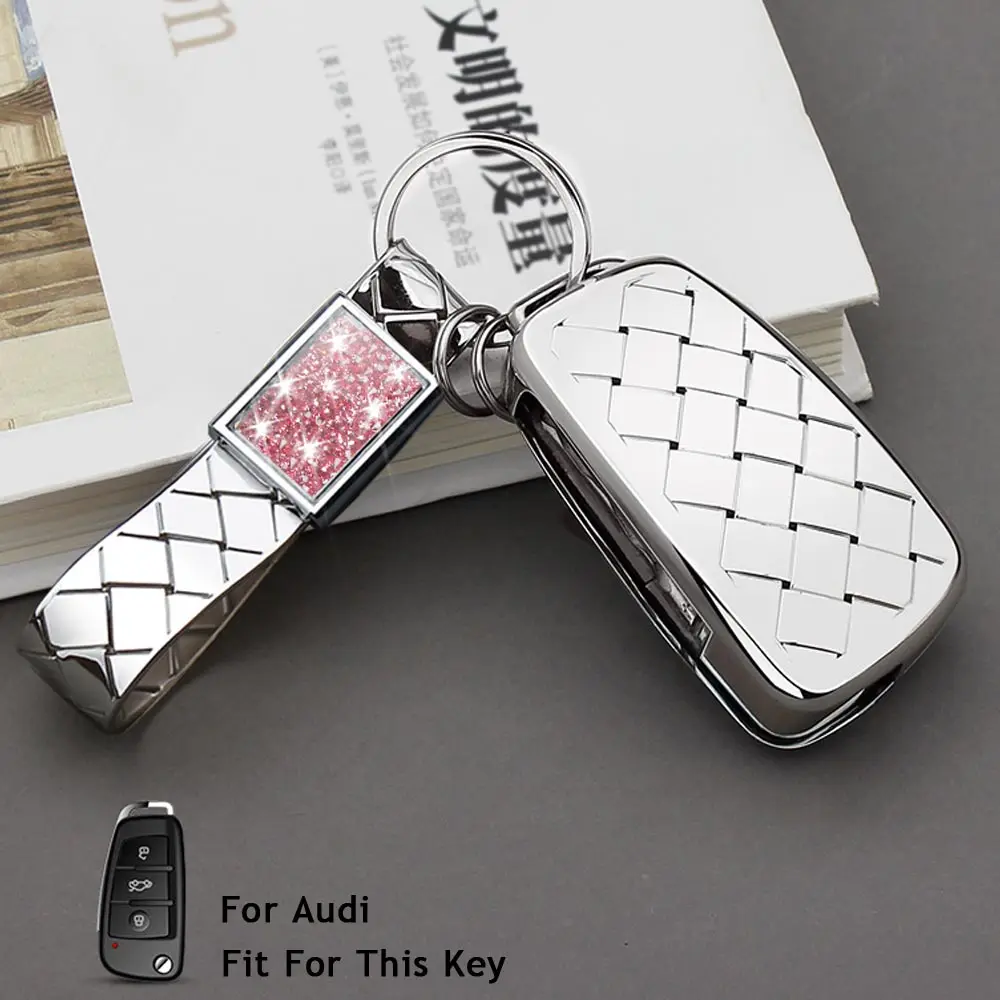 Option 13 ТПУ ключи чехол сумка держатель ключей для Audi A1 A5 A6 A7 A8 Q3 Q5 Q7 C5 C6 A4L A6L S1 S3 RS6 TT 2005-2013 флип чехол для ключей авто части - Название цвета: Option 13