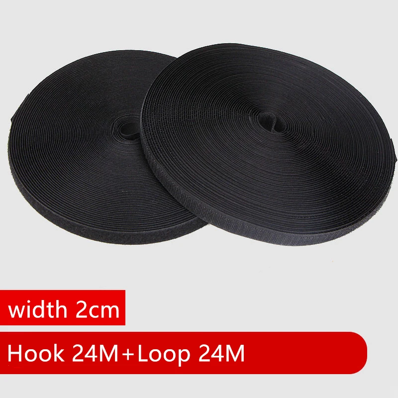 24 м длина Волшебная крепежная лента крюк петля боковой кабель галстук 2 см Ширина