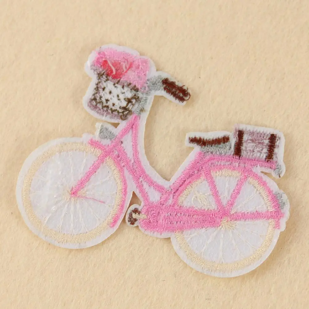 2 шт. розовые нашивки с помощью утюга для велосипеда вышитые путешествий по