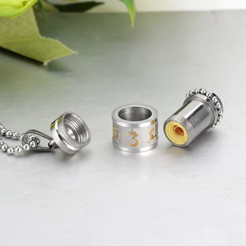 D0LC Нержавеющая Сталь ОМ МАНИ ПАДМЕ ХУМ буддийская мантра Молитвенное Колесо