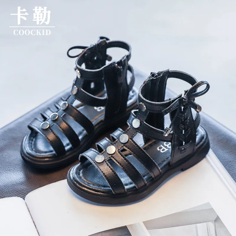 Новинка 2020 модные сандалии гладиаторы для больших детей девочек с бантом летние