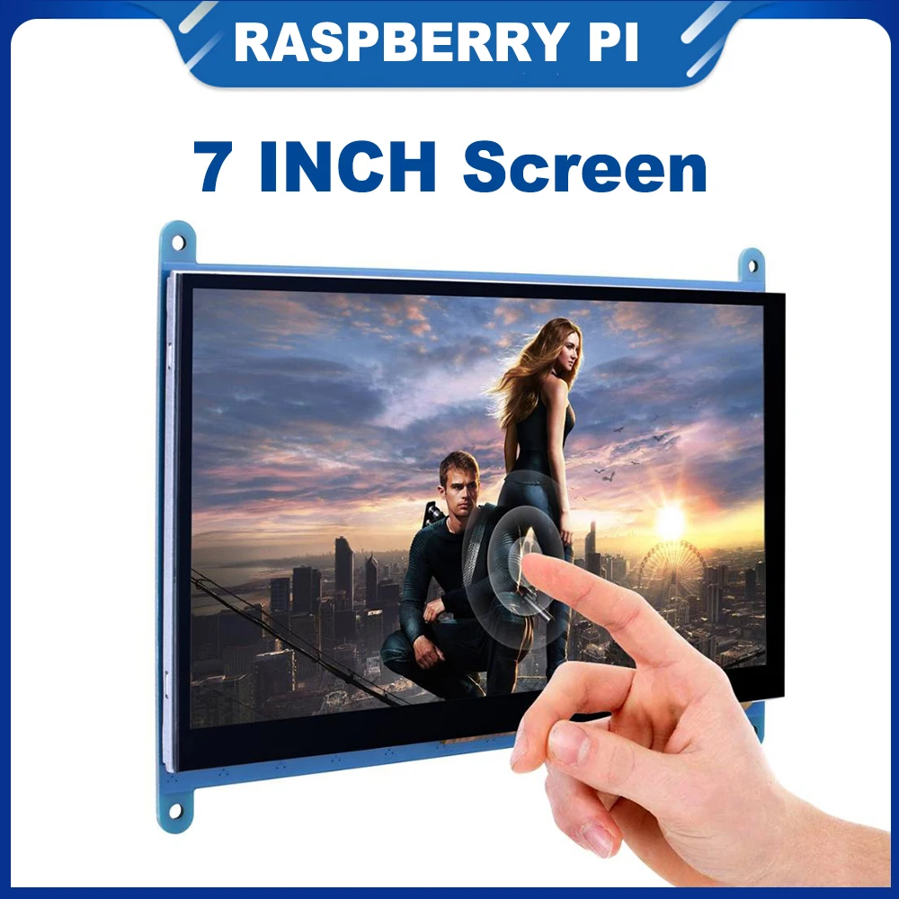 

ITINIT R157 7 inch Raspberry Pi 4B /3B+/3B Touch Screen 16:9 LCD HDMI Display |Holder also for PC Laptop Nvidia Jetson Nano
