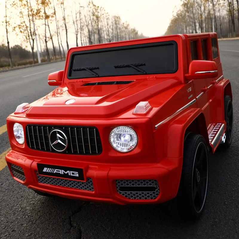 Red Детский внедорожный электрический автомобиль двойной привод четырехколесный привод детский открытый Верховая игрушка транспортное средство с дистанционным управлением подарок батареи - Цвет: Red