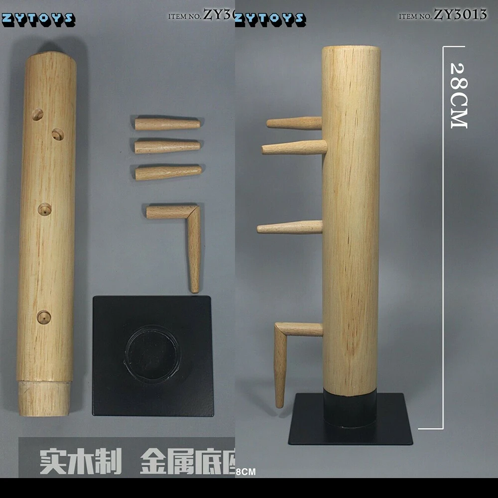 In stock 1/6 ZYTOYS ZY3013 Kung Fu Wooden Dummy Figure Model For Collection