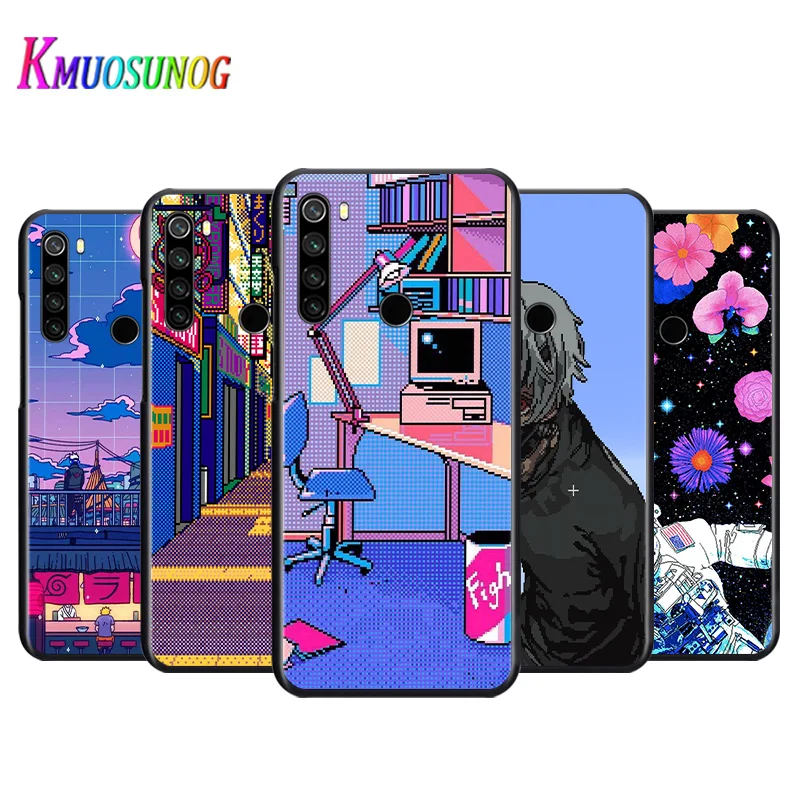 

Retro trend pixel world For Xiaomi Redmi Note 4 4X 5 5A 6 7 8 8T 9S/T 10 10S 5G Global version Por Max Black Soft Phone Case