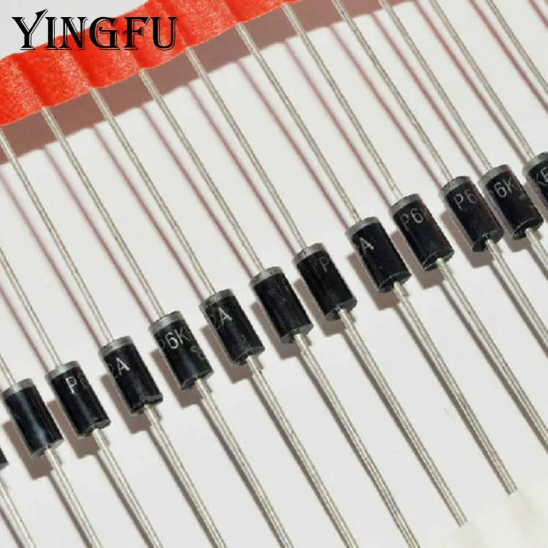 20 шт./лот серии P6KE TVS Diode DO 15 P6KE6.8A ~ P6KE440A P6KE13A P6KE15A P6KE18A P6KE27A P6KE100A переходный
