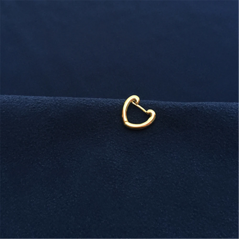 

s925 sterling silver February new heart-shaped earrings female colorful style light luxury fashion earrings