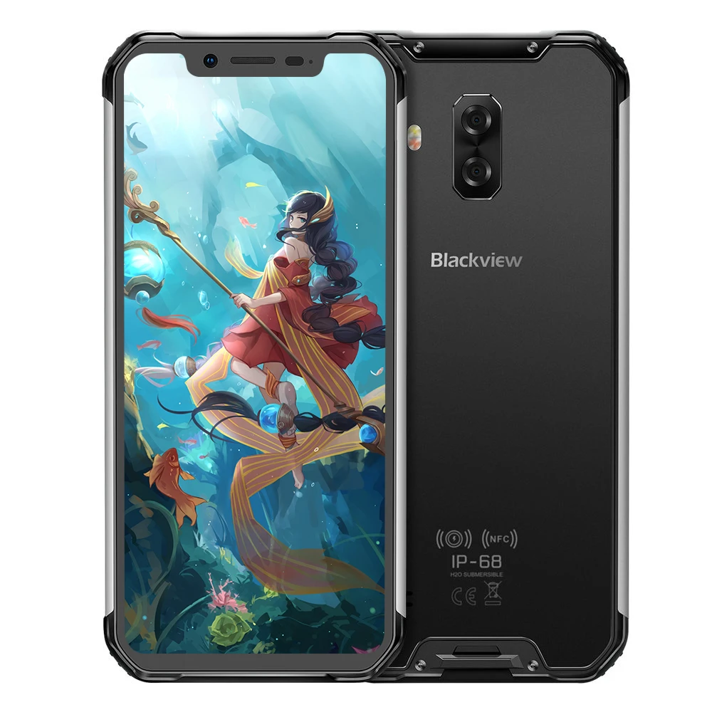 silver Blackview BV9600 Pro 6,21 дюймов Водонепроницаемый смартфон Helio P60 6 ГБ+ 128 ГБ 19:9 FHD 5580 мАч Android 8,1 NFC Dual SIM мобильный телефон - Цвет: silver