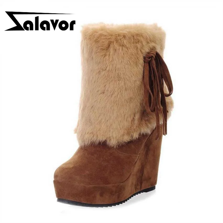 Женская обувь с бантом плюшевый мех на платформе Размеры 33 39|Зимние сапоги| |