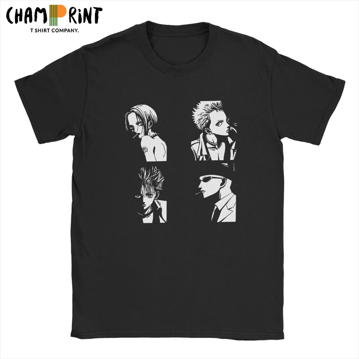 

Black Stones Nana Osaki Manga Men's T Shirts Crazy Tee Shirt Short Sleeve Crewneck T-Shirt Pure Cotton 4XL 5XL 6XL Clothes