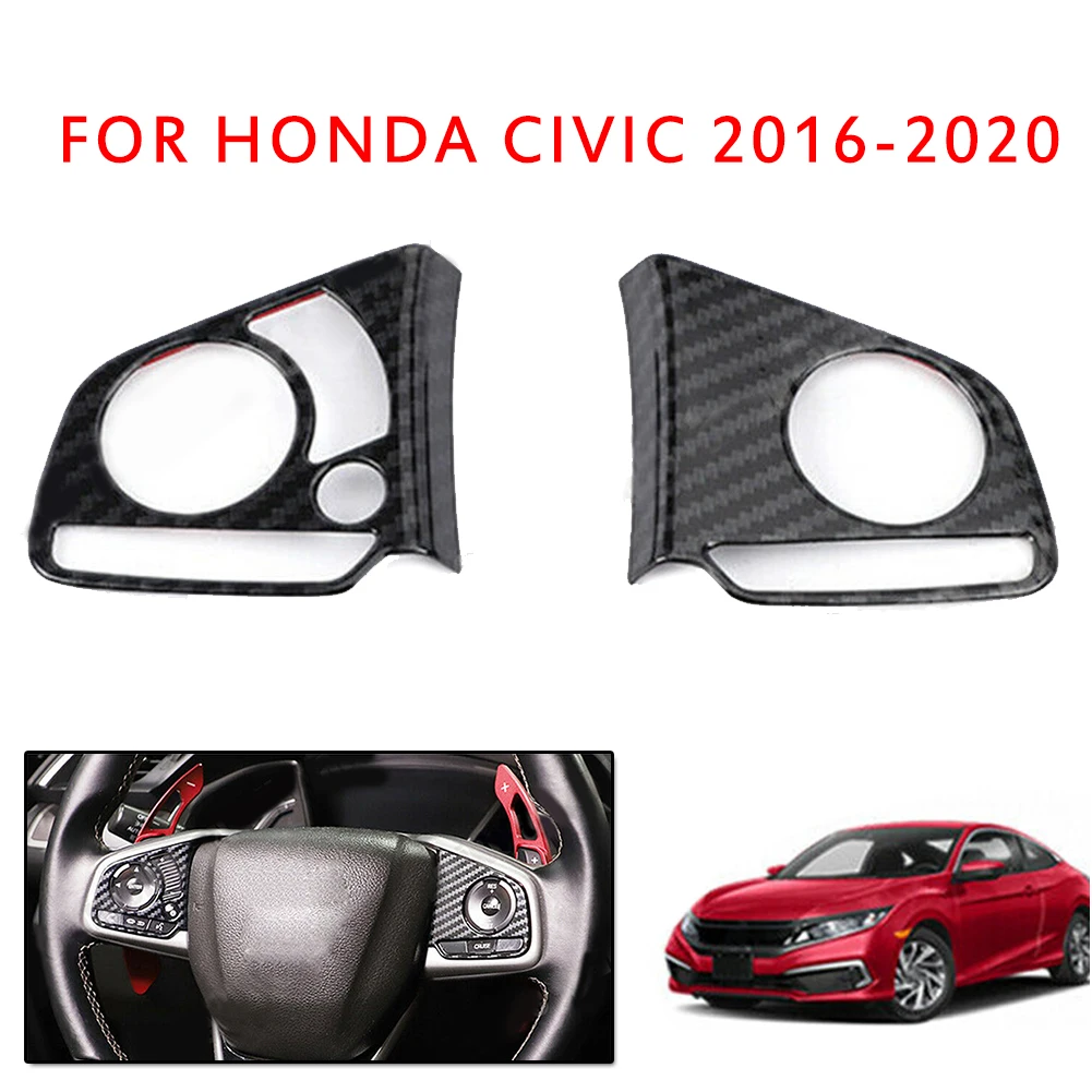 

ABS Steering Wheel Cover Auto Carbon Fiber Decoration 2016-2020 Durable