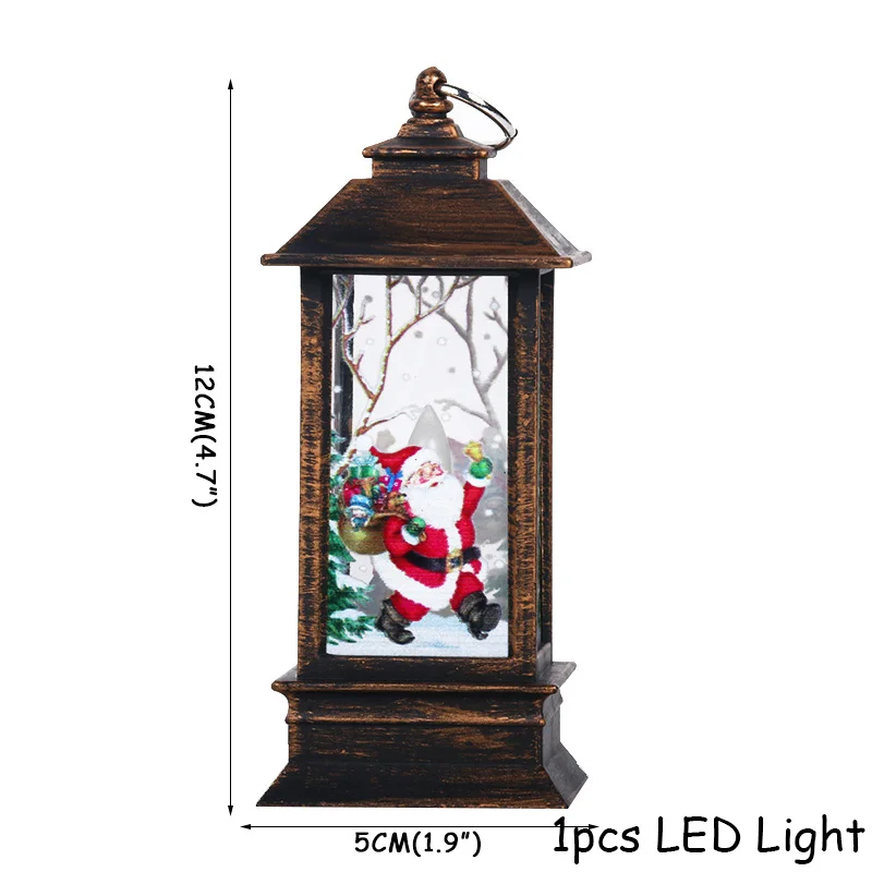 1pcs LED Light Рождественские украшения для дома веселая Рождественская елка рождественские украшения Санта Снеговик Noel Navidad год Natal - Цвет: 1pcs LED Light