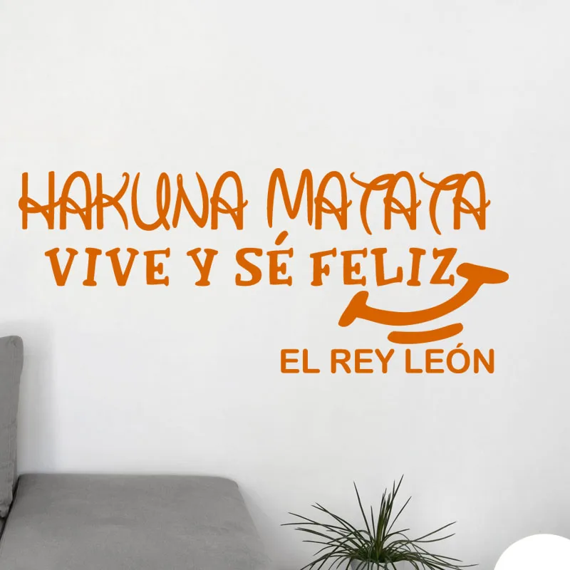 

One Piece Spanish Pegatinas De Pared Hakuna Matata Kids Room Decoration Home House Decoration
