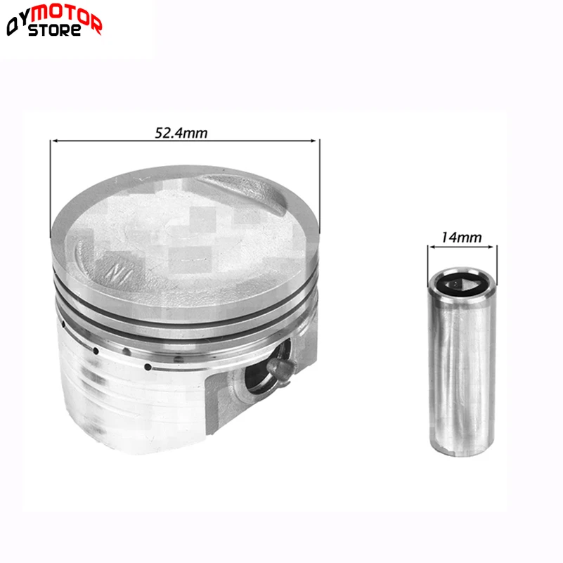 Motorcycle 52.4mm Piston 14mm Bore For Lifan 125cc Air/Oil cooling Horizontal engines Dirt Pit Bike ATV Quad Monkey Parts | Автомобили и