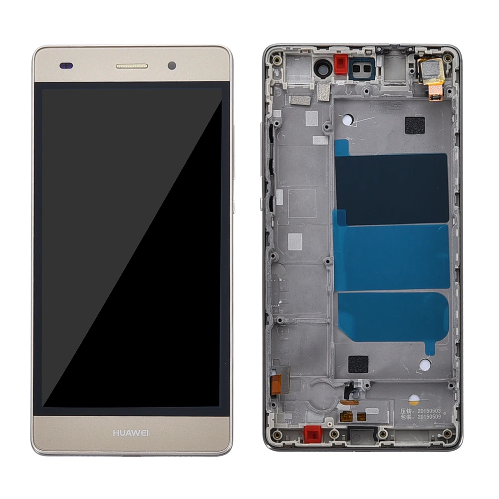 Huawei P8 Lite ЖК-дисплей кодирующий преобразователь сенсорного экрана в сборе с рамкой Замена ALE-L04 ALE-L21 для 5," huawei P8 Lite lcd