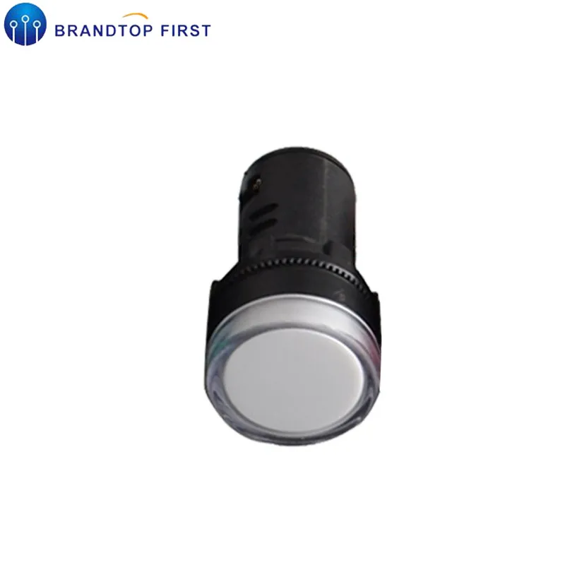 12v white 22mm 22 мм Индикатор AD16-22DS 6,3 в 12 В 24 В 220 В светодиодный сигнальный фонарь красный/зеленый/Huang/синий/белый индикатор - Цвет: 12v white 22mm