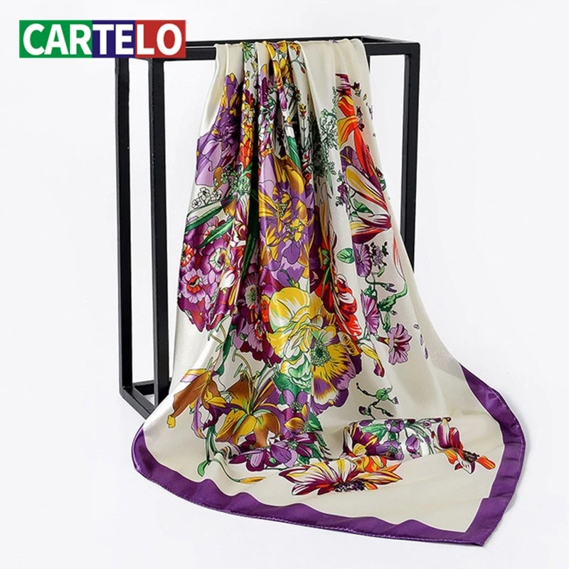Новинка женский шарф CARTELO Осень зима 2020 новый большой квадратный с цветочным