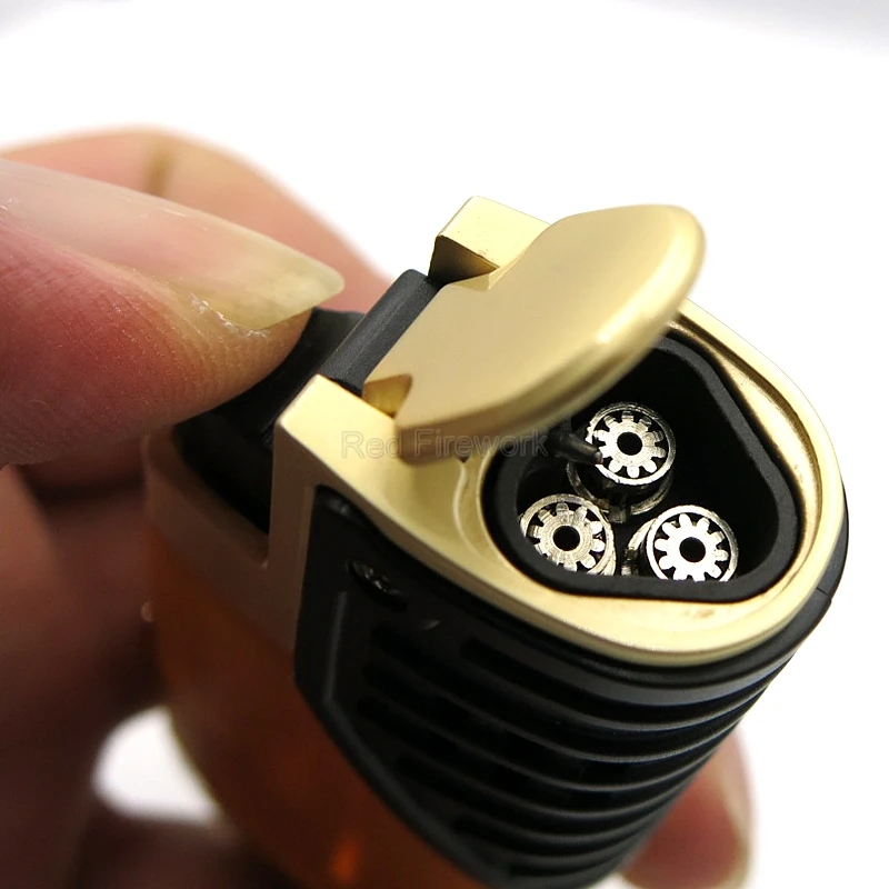 Абсолютно новые зажигалки COHIBA, классические, портативные, ветрозащитные, тройные, 3 пламени, сигареты, сигары, зажигалка с сигарой, удар, подарочная коробка