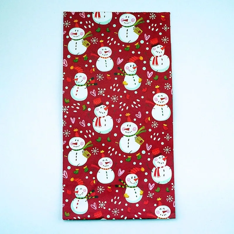 Рождественский крафтовый пакет бумажные пакеты для попкорна коробка конфет