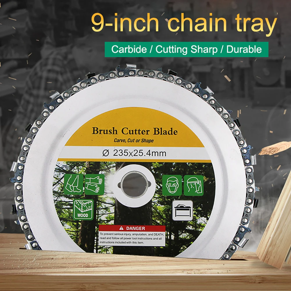 9 Inch 18 Teeth Chain Plate Angle Grinding Disc Wheel Wood Carving for Grinder Steel Woodwork Tools | Инструменты
