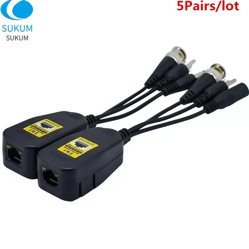 8MP CCTV HD Video Balun RJ45 Пассивный кабель BNC поддержка 4K HDCVI TVI AHD аналоговая камера |