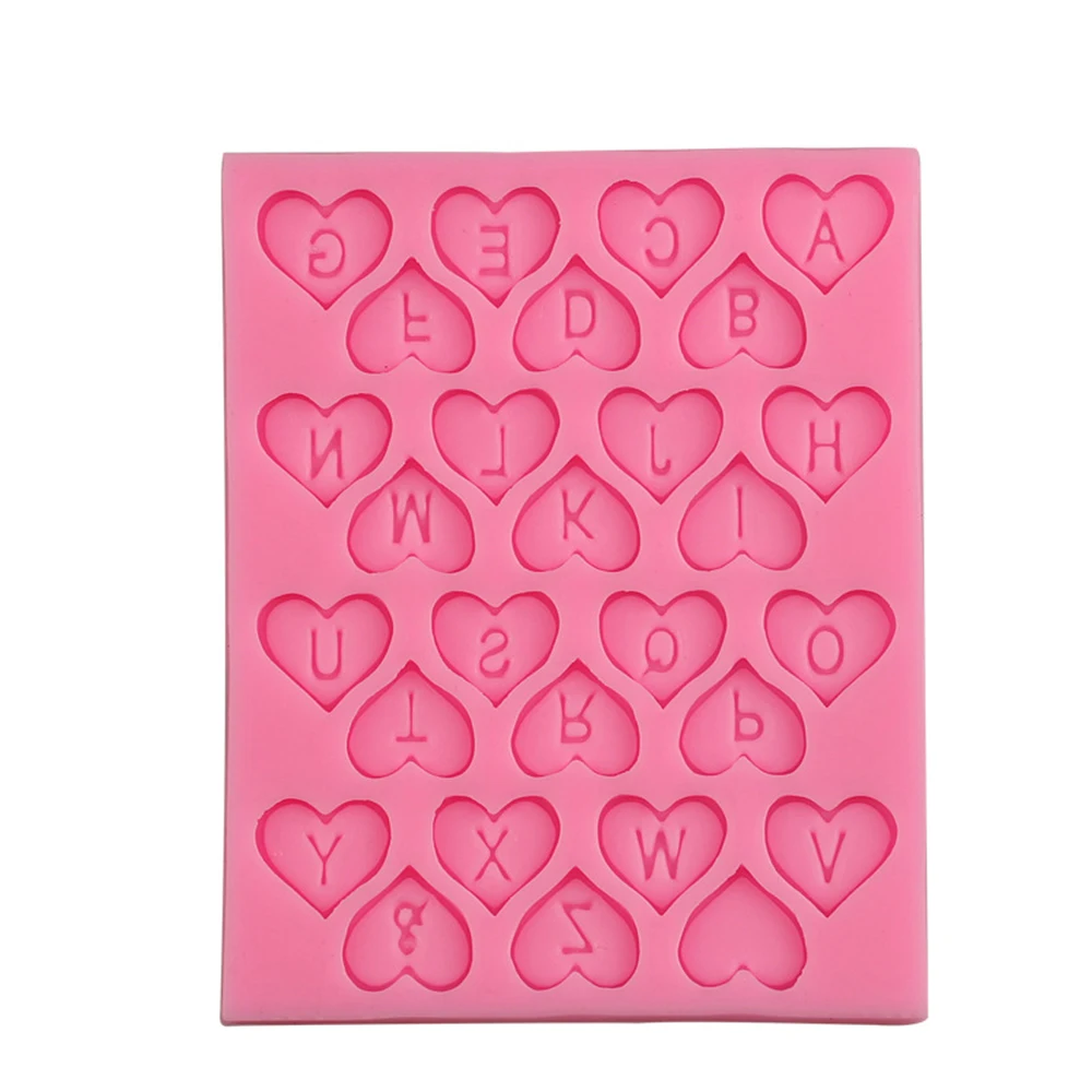 

Love Uppercase English Silicone Mold Chocolate Flush Sugar Drop Gel Bake Mould Capital English