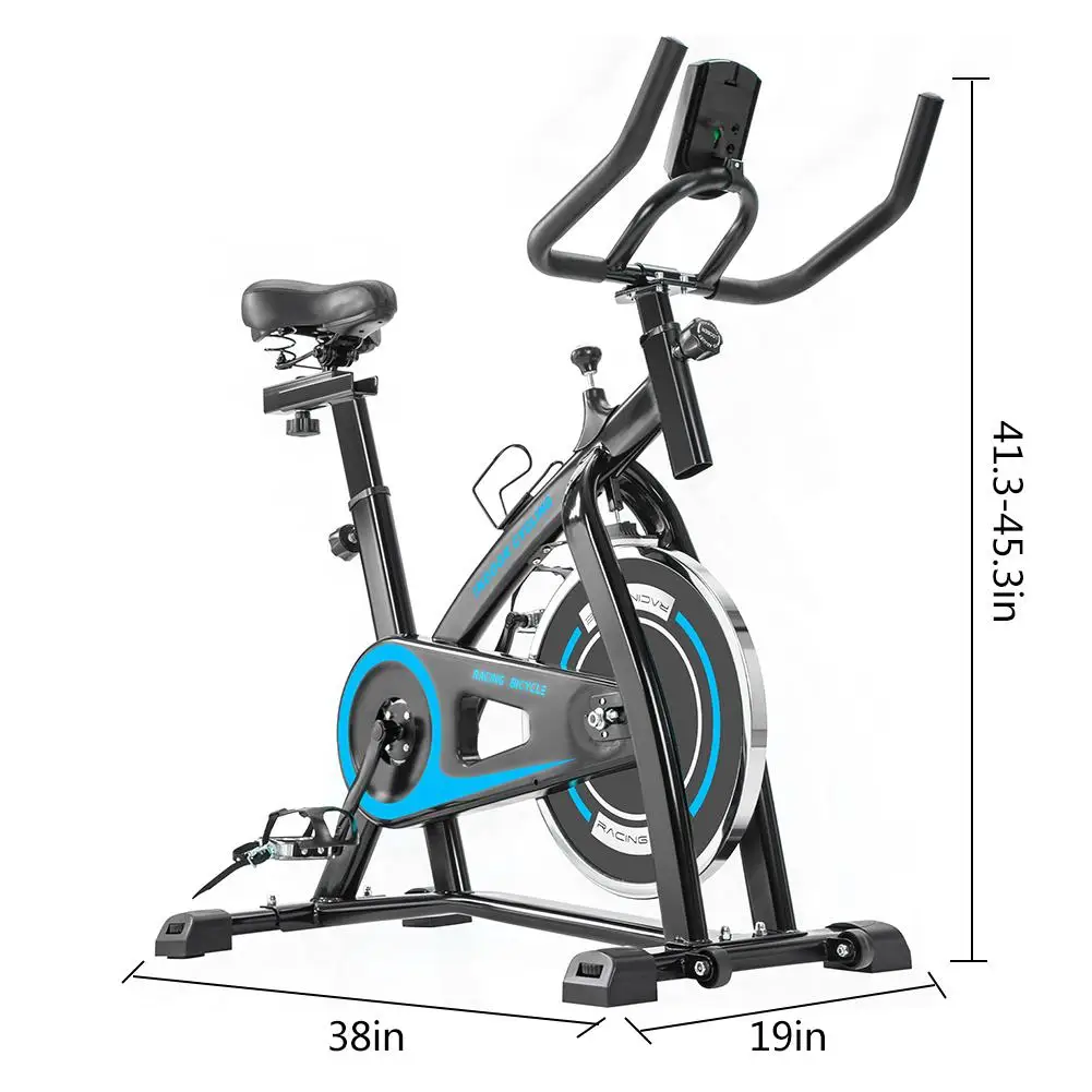 

Indoor Cycling Trainer With Comfortable Seat Cushion, Belt Drive System And LCD Monitor For Home Exercise Bycicle