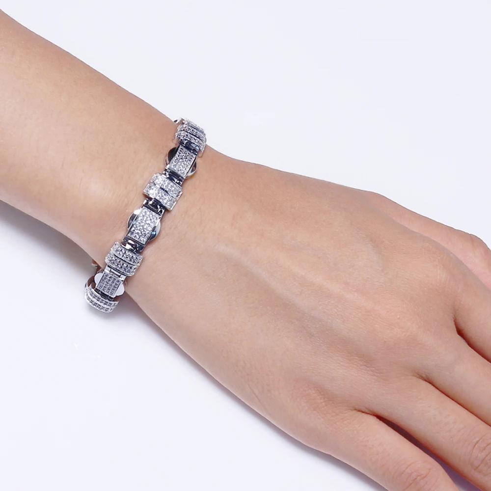 20 5 см длинные прямоугольные браслеты и настройки белый Крошечный кристалл