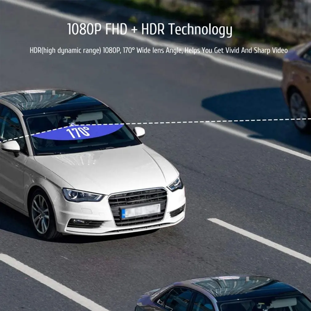 

3.16 Inch Front And Rear Dash Dual Dash Cam 1080P For Cars Parking Emergency Security Monitoring Motion Detection