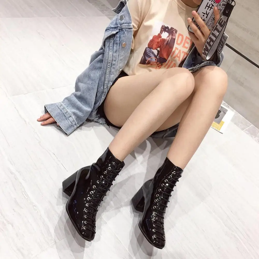 2019 г. Новые осенние модные тонкие ботинки в британском стиле короткие Ботинки martin