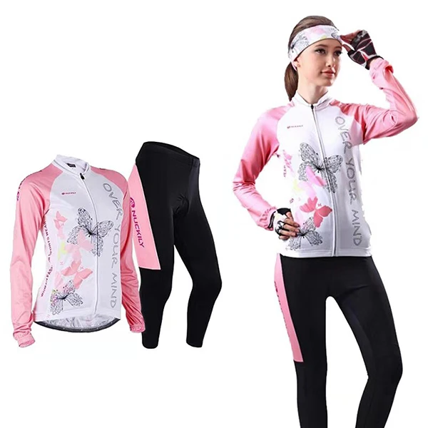 Jersey and Pants Зимний теплый комплект для езды на велосипеде, женская модная велосипедная одежда, Женский трикостюм, спортивная теплая флисовая велосипедная одежда, платье maillo - Цвет: Jersey and Pants