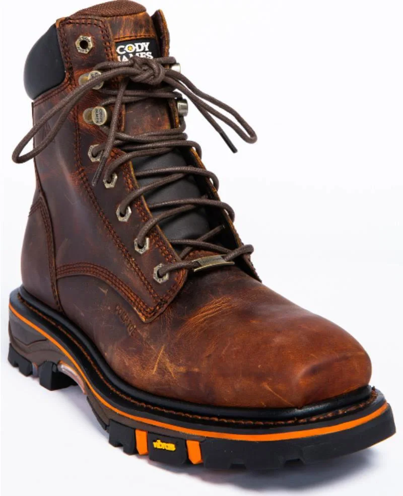 

Men's Handmade PU Brown Round Head Lace-up High-top Low-heel Non-slip Comfortable and Fashionable Casual Short Boots