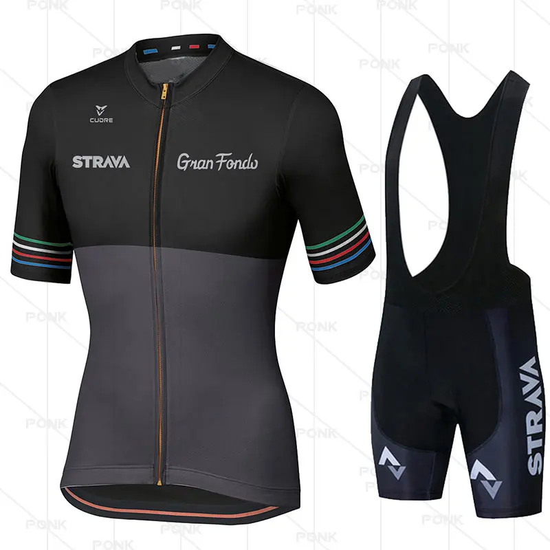 

Новинка 2021, трикотажный комплект для велоспорта STRAVA, одежда для горного велосипеда, Мужская одежда для гоночного велосипеда, летний комплек...