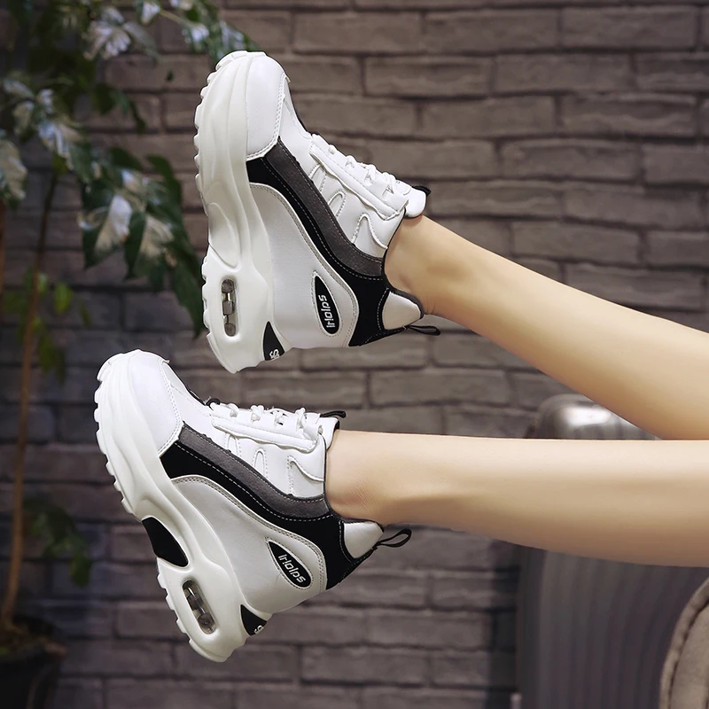 Женские кроссовки на массивной танкетке 10 см/3 9 дюйма дизайнерская обувь высокой