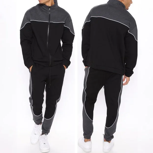 

2021 Casual High Quality Spring Workout Sweatsuit Set Joggers Mens Sweatsuits