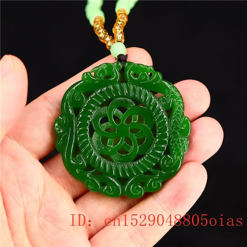 Нефритовый дракон феникс кулон ожерелье резные модные подарки Шарм ювелирные