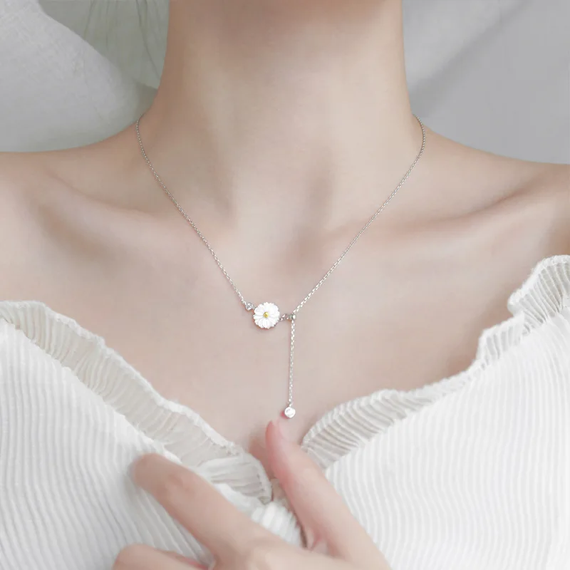 Цепочка с подвеской из серебра 925 пробы натуральной ракушкой | Украшения и