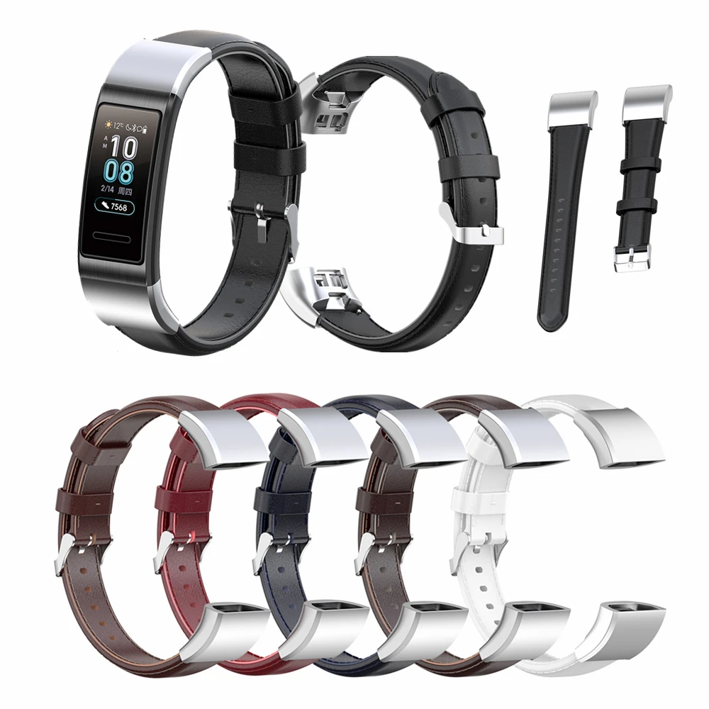 Ремешок кожаный для Huawei Band 3 Pro браслет смарт часов аксессуары Pro|Смарт-аксессуары|