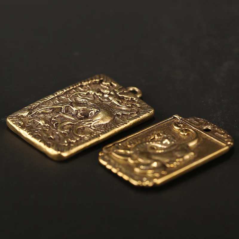 Винтажные латунные брелоки с изображением дракона Феникса цина Лина подвеска