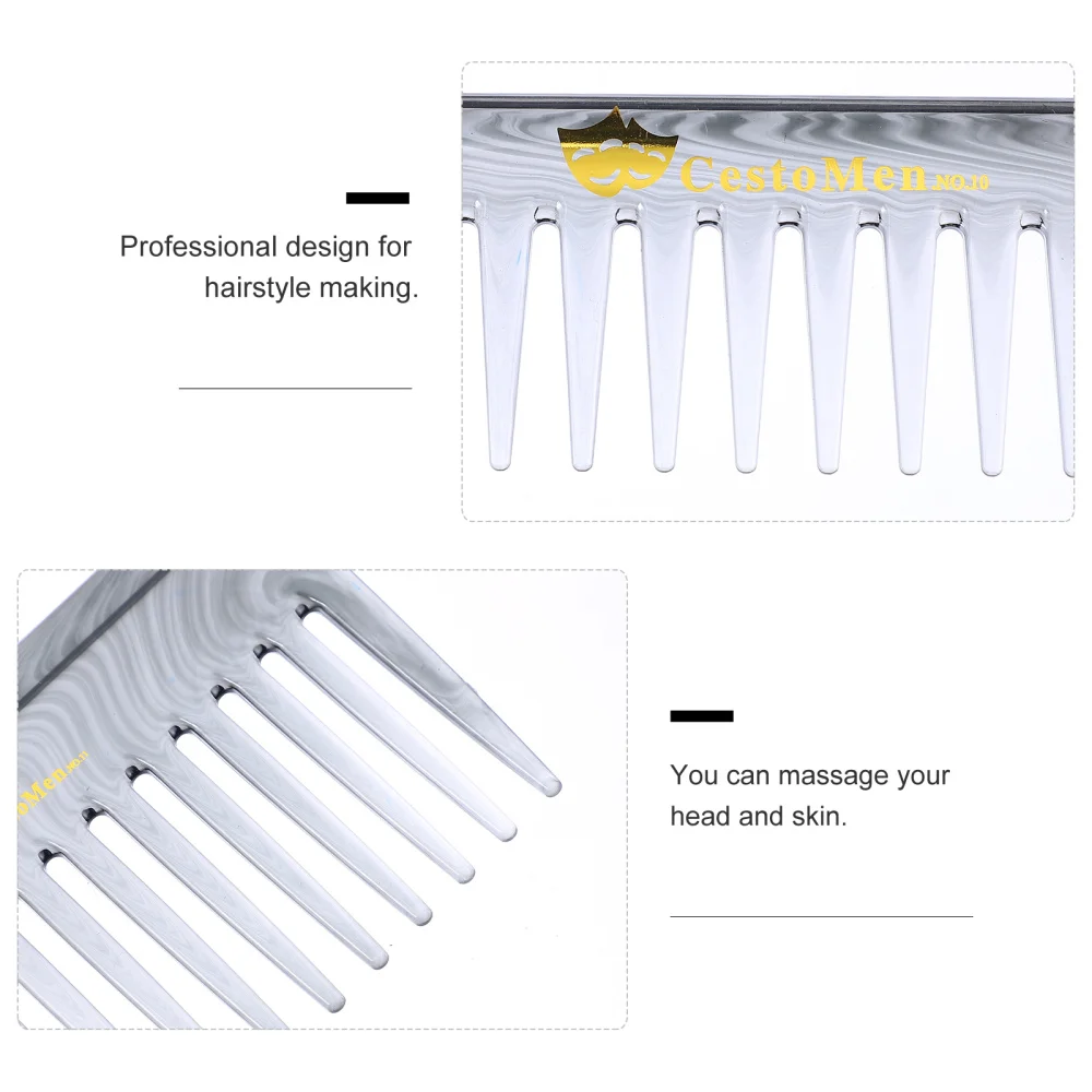 

3pcs Barber Hairdressing Comb Set Large Tooth Hair Pick Comb Wide Tooth Comb