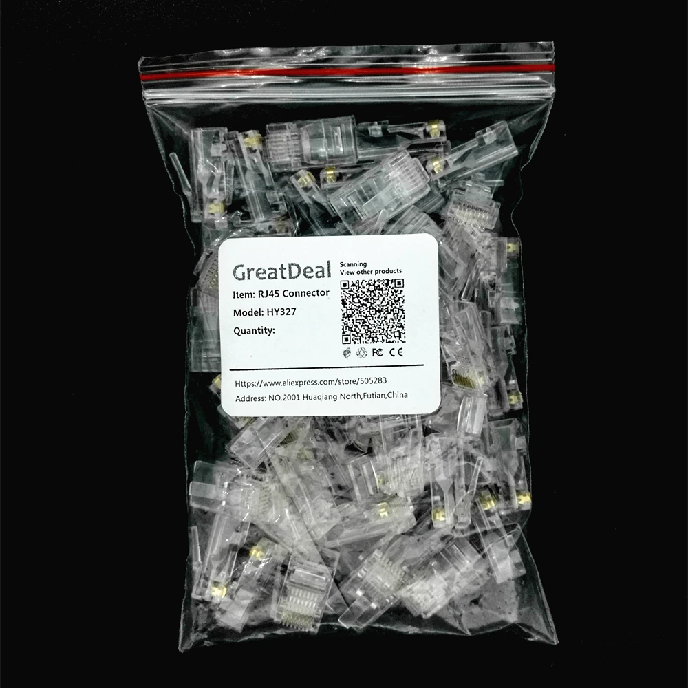 25 шт. CAT5 CAT5E RJ45 разъем Cat6 модульный Ethernet-кабель Разъем позолоченный Сеть разъемы