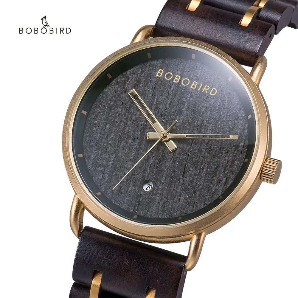 

BOBO BIRD Wood Man Watch Japan Quartz Movement Top Brand Wrist Watch Timepieces Chronograph Personalized Design for Drop Ship