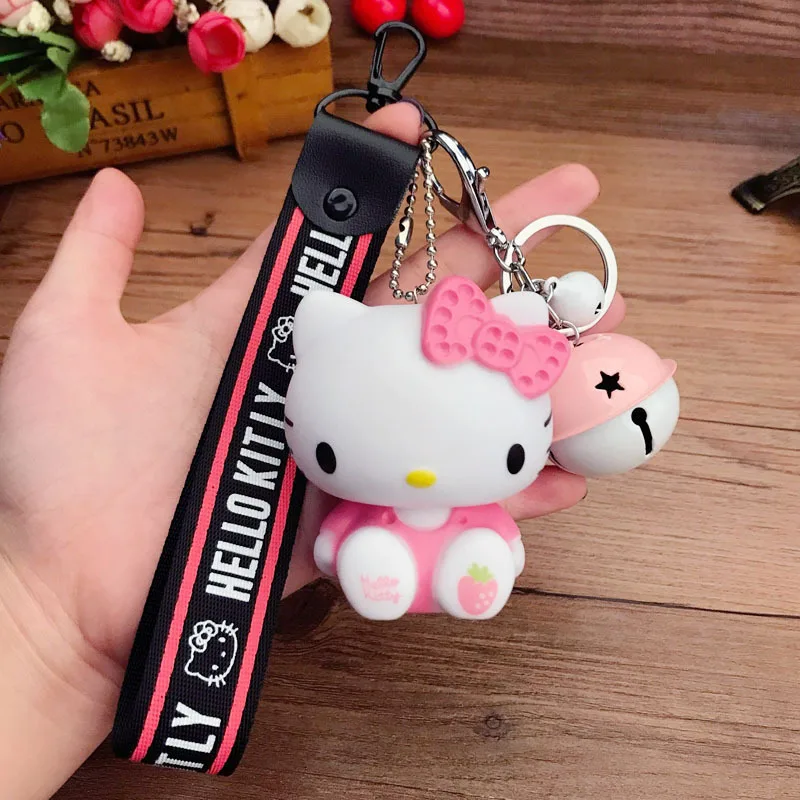 8 Новинка, женский брелок hello kitty, подарок для девушек, висячая веревка, браслет на запястье, автомобильная сумка, брелок, брелок, цепочка для ключей, брелок для телефона - Цвет: 8
