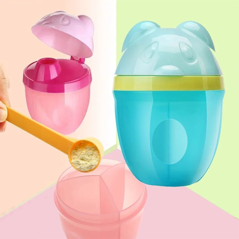 Дорожный милый дозатор для детского питания с 3 сетками вращающийся