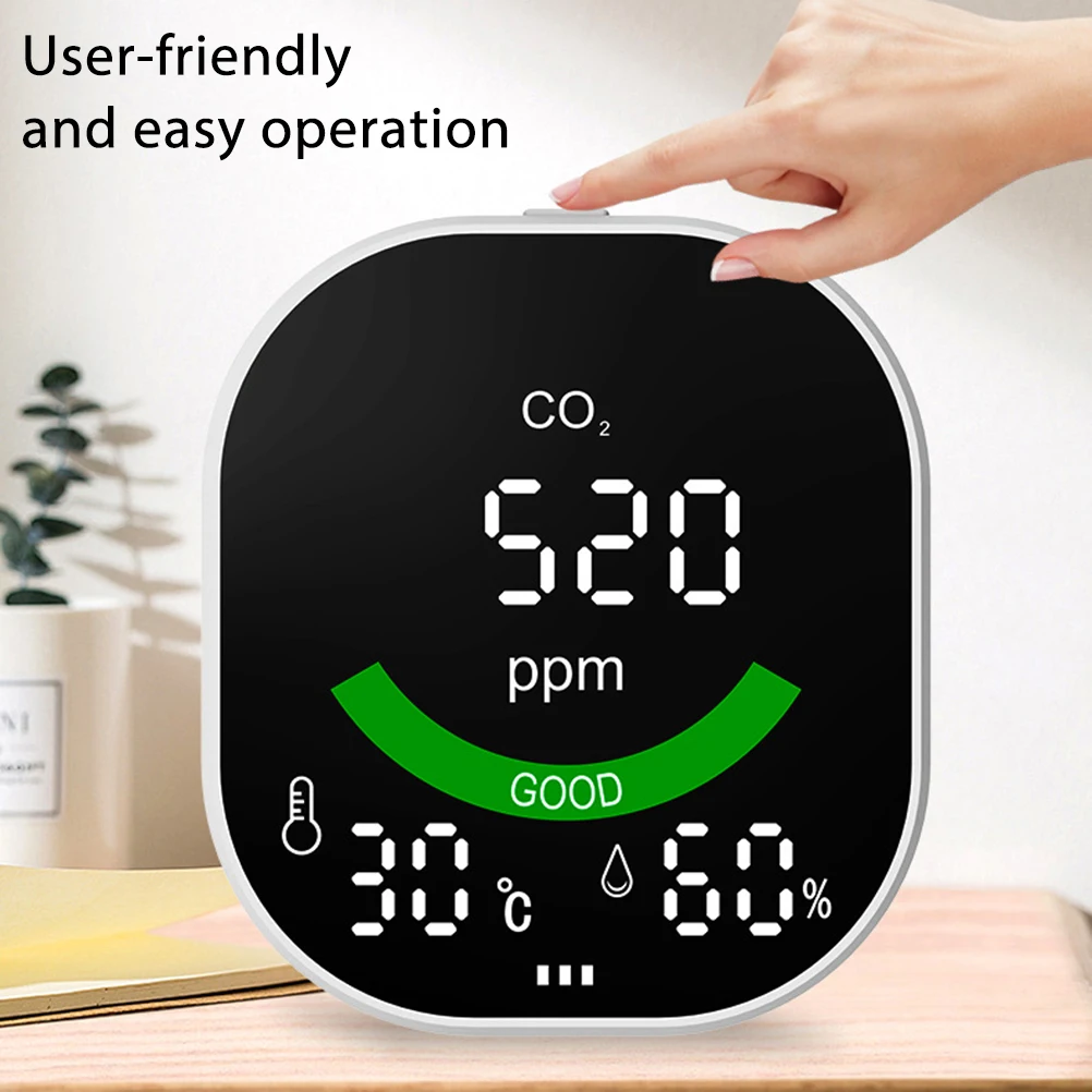 

Multifunctional CO2 Meter Digital Temperature Humidity Sensor Tester Carbon Dioxide TVOC HCHO Detector Air Quality Monitor