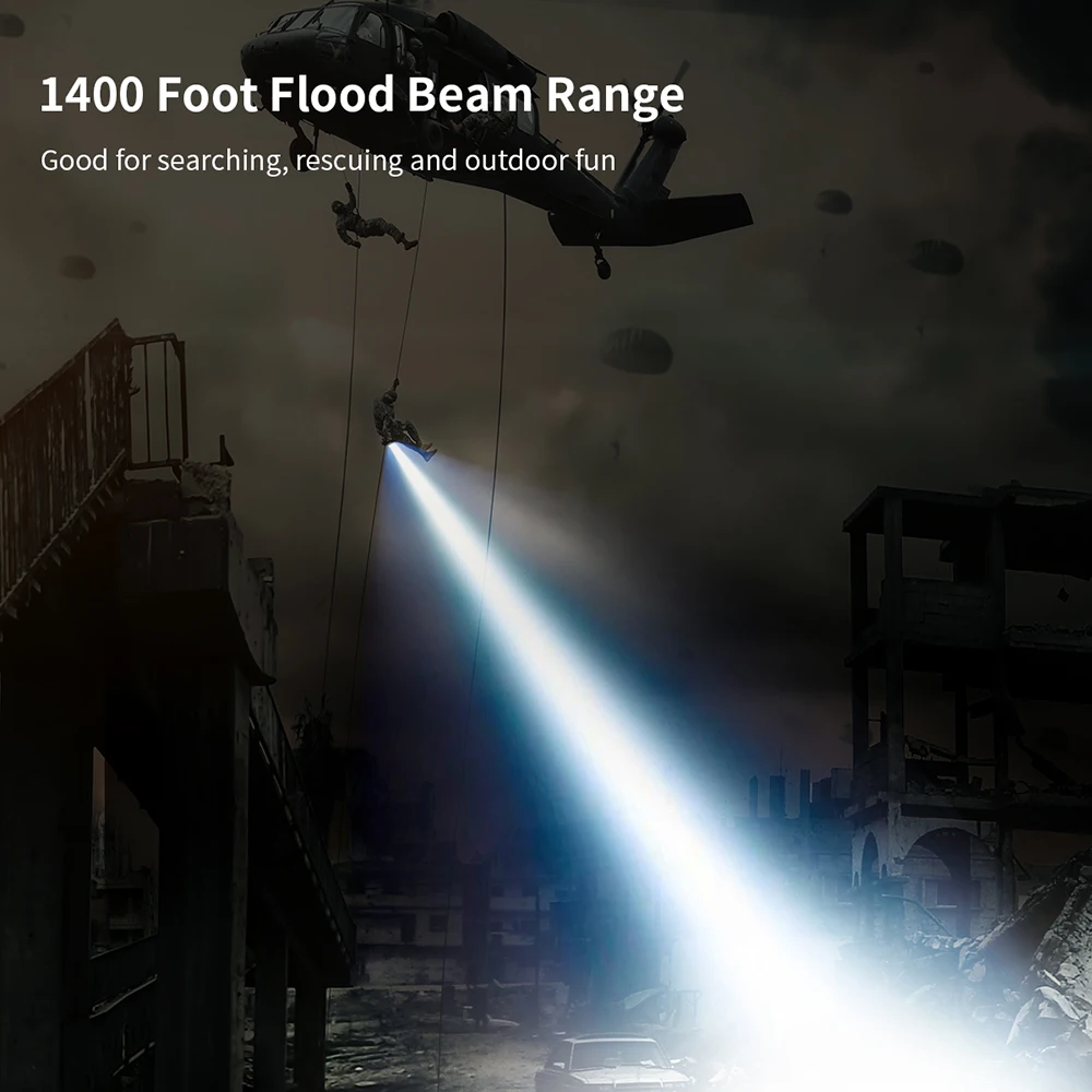 Verkaufen WUBEN A9 High Power LED Taschenlampe 12000LM Typ-C Aufladbare Taschenlampe CREE XHP 70,2 LED IP68 Wasserdichte Taschenlampe Mit 10200mAh B