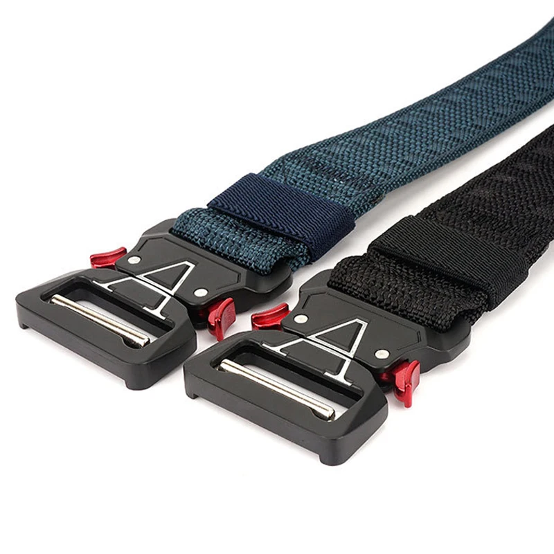 

Quick Release Cobra Belt Men's Brand Quality Canvas Elastic Belt Belt Neutral Design Steel Buckle Belt Outdoor Leisure Dual-use