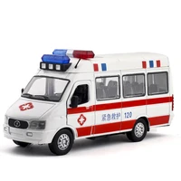 hot sale 150 alloy pull back ambulance van modelpostal cargo truck toyarmed escort truck toyfree shipping
