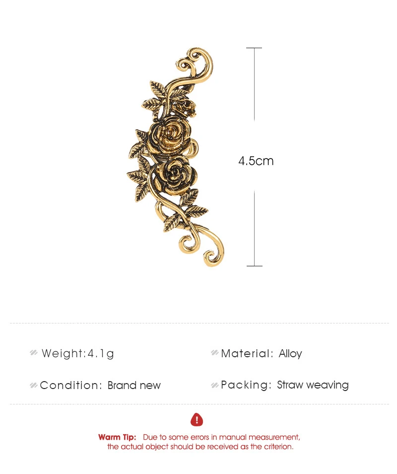 Женские серьги-клипсы Yobest из розового золота с кристаллами клипсы для ушей без