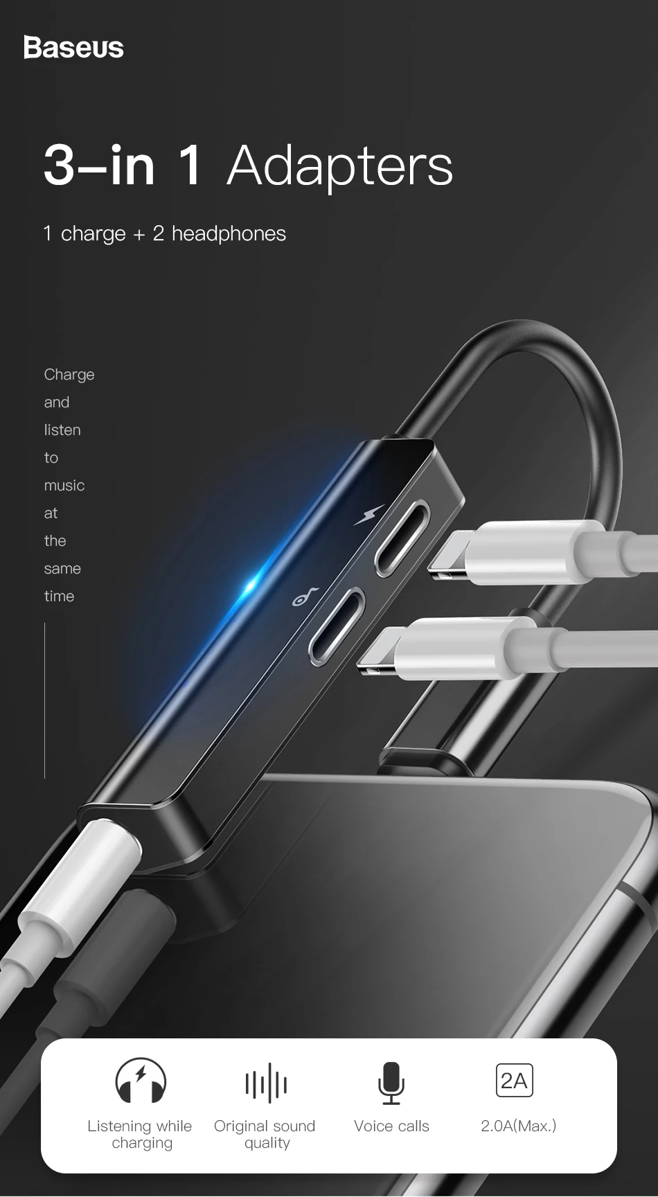 3 в 1 2 в 1 для apple lightning до 3,5 мм разъем для наушников адаптер Аудио зарядки конвертер для iPhone xs xr x 8 7 6s plus наушники